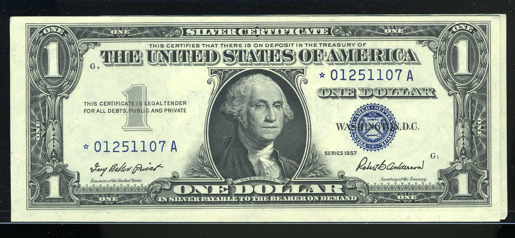 A SET OF 3 Last $1 Silver Certificates series 1957 plain B    JFK's LAST ORDER 