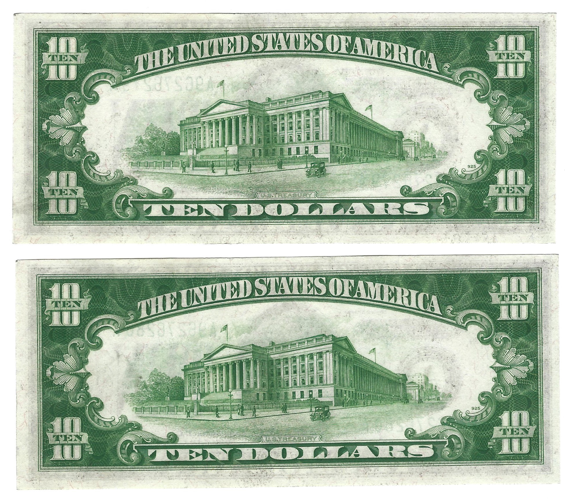 Federal Reserve Notes: Small Size, $10.00 1928 - 1950