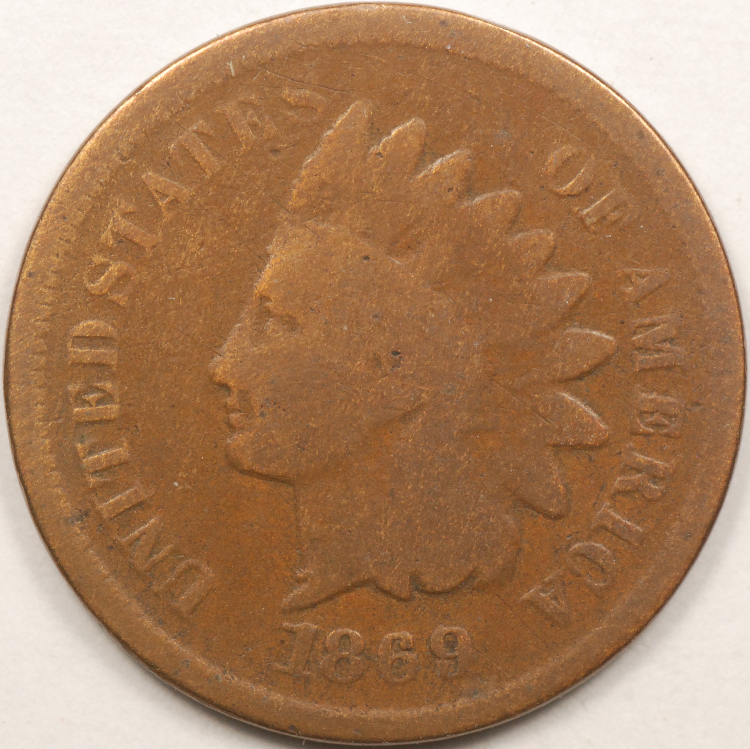 1869/9 INDIAN HEAD CENTS